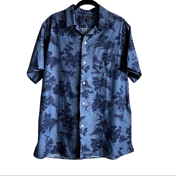Banana Republic Other - Men’s Banana Republic Blue Tropical Print Button Down | M